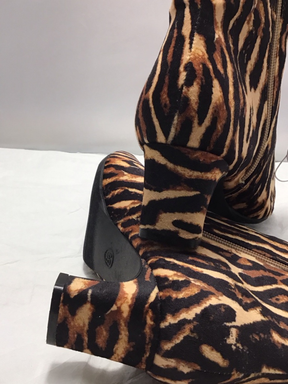 A New Day Women’s Leopard-Print Ankle Boots in Tan/Black - Picture 7 of 11